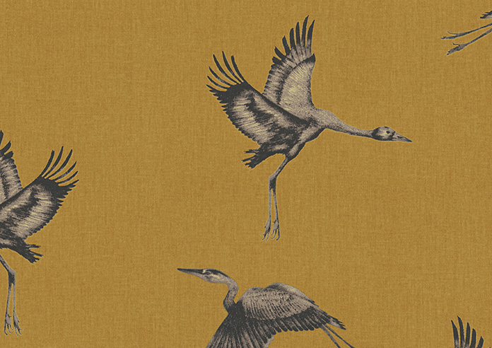 Cranes, Gilt - Made to Measure Curtains - Image 9